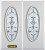 74 In. x 82 In. Full Oval Lite Pre-Finished White Double Steel Entry Door with Astragal and Brickmould