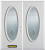 74 In. x 82 In. Full Oval Lite Pre-Finished White Double Steel Entry Door with Astragal and Brickmould