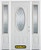 66 In. x 82 In. 3/4 Oval Lite Pre-Finished White Steel Entry Door with Sidelites and Brickmould