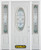 66 In. x 82 In. 3/4 Oval Lite Pre-Finished White Steel Entry Door with Sidelites and Brickmould