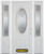 66 In. x 82 In. 3/4 Oval Lite Pre-Finished White Steel Entry Door with Sidelites and Brickmould