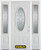 66 In. x 82 In. 3/4 Oval Lite Pre-Finished White Steel Entry Door with Sidelites and Brickmould