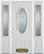 66 In. x 82 In. 3/4 Oval Lite Pre-Finished White Steel Entry Door with Sidelites and Brickmould
