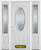 66 In. x 82 In. 3/4 Oval Lite Pre-Finished White Steel Entry Door with Sidelites and Brickmould