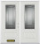 66 In. x 82 In. 3/4 Lite 1-Panel Pre-Finished White Double Steel Entry Door with Astragal and Brickmould