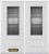 66 In. x 82 In. 3/4 Lite 1-Panel Pre-Finished White Double Steel Entry Door with Astragal and Brickmould