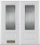 66 In. x 82 In. 3/4 Lite 1-Panel Pre-Finished White Double Steel Entry Door with Astragal and Brickmould