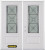 66 In. x 82 In. 3/4 Lite 1-Panel Pre-Finished White Double Steel Entry Door with Astragal and Brickmould