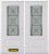 66 In. x 82 In. 3/4 Lite 1-Panel Pre-Finished White Double Steel Entry Door with Astragal and Brickmould