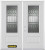 66 In. x 82 In. 3/4 Lite 1-Panel Pre-Finished White Double Steel Entry Door with Astragal and Brickmould
