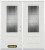 66 In. x 82 In. 3/4 Lite 1-Panel Pre-Finished White Double Steel Entry Door with Astragal and Brickmould