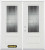 66 In. x 82 In. 3/4 Lite 1-Panel Pre-Finished White Double Steel Entry Door with Astragal and Brickmould