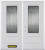 66 In. x 82 In. 3/4 Lite 1-Panel Pre-Finished White Double Steel Entry Door with Astragal and Brickmould