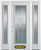 68 In. x 82 In. Full Lite Pre-Finished White Steel Entry Door with Sidelites and Brickmould