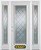 68 In. x 82 In. Full Lite Pre-Finished White Steel Entry Door with Sidelites and Brickmould