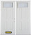 66 In. x 82 In. Rectangular Lite 4-Panel Pre-Finished White Double Steel Entry Door with Astragal and Brickmould