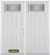 66 In. x 82 In. Rectangular Lite 4-Panel Pre-Finished White Double Steel Entry Door with Astragal and Brickmould