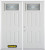 66 In. x 82 In. Rectangular Lite 4-Panel Pre-Finished White Double Steel Entry Door with Astragal and Brickmould
