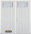 66 In. x 82 In. Rectangular Lite 4-Panel Pre-Finished White Double Steel Entry Door with Astragal and Brickmould