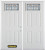 66 In. x 82 In. Rectangular Lite 4-Panel Pre-Finished White Double Steel Entry Door with Astragal and Brickmould