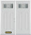 74 In. x 82 In. 1/4 Lite 2-Panel Pre-Finished White Double Steel Entry Door with Astragal and Brickmould