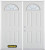 70 In. x 82 In. Fan Lite 4-Panel Pre-Finished White Double Steel Entry Door with Astragal and Brickmould
