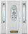 68 In. x 82 In. 3/4 Oval Lite Pre-Finished White Steel Entry Door with Sidelites and Brickmould