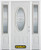 68 In. x 82 In. 3/4 Oval Lite Pre-Finished White Steel Entry Door with Sidelites and Brickmould
