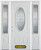 68 In. x 82 In. 3/4 Oval Lite Pre-Finished White Steel Entry Door with Sidelites and Brickmould