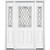 69"x80"x6 9/16" Halifax Antique Black Half Lite Left Hand Entry Door with Brickmould