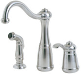 Marielle Lead Free Three-Hole Single Control Kitchen Faucet in Stainless Steel
