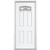 34 In. x 80 In. x 6 9/16 In. Providence Antique Black Camber Fan Lite LH Entry Door with Brickmould