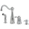 Marielle Lead Free Four-Hole Two-Handle Kitchen Faucet in Stainless Steel