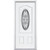 34 In. x 80 In. x 4 9/16 In. Providence Antique Black 3/4 Oval Lite Right Hand Entry Door with Brickmould