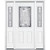 65"x80"x6 9/16" Providence Nickel Half Lite Right Hand Entry Door with Brickmould