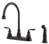 Avalon Lead FreeFour-Hole Two-Handle Kitchen Faucet in Tuscan Bronze