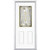 32 In. x 80 In. x 4 9/16 In. Providence Brass Half Lite Left Hand Entry Door with Brickmould