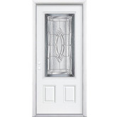 32 In. x 80 In. x 6 9/16 In. Providence Nickel 3/4 Lite Right Hand Entry Door with Brickmould