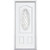 34 In. x 80 In. x 4 9/16 In. Halifax Nickel 3/4 Oval Lite Left Hand Entry Door with Brickmould