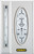 50 In. x 82 In. Full Oval Lite Pre-Finished White Steel Entry Door with Sidelites and Brickmould