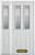 50 In. x 82 In. 2-Lite 2-Panel Pre-Finished White Steel Entry Door with Sidelites and Brickmould