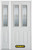50 In. x 82 In. 2-Lite 2-Panel Pre-Finished White Steel Entry Door with Sidelites and Brickmould