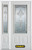 50 In. x 82 In. 3/4 Lite 2-Panel Pre-Finished White Steel Entry Door with Sidelites and Brickmould