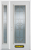 48 In. x 82 In. Full Lite Pre-Finished White Steel Entry Door with Sidelites and Brickmould