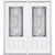 72"x80"x4 9/16" Providence Nickel 3/4 Lite Right Hand Entry Door with Brickmould