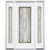 69"x80"x6 9/16" Providence Brass Full Lite Left Hand Entry Door with Brickmould
