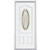 34 In. x 80 In. x 4 9/16 In. Providence Brass 3/4 Oval Lite Right Hand Entry Door with Brickmould