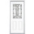 36 In. x 80 In. x 4 9/16 In. Chatham Antique Black Half Lite Left Hand Entry Door with Brickmould