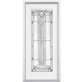 34 In. x 80 In. x 6 9/16 In. Chatham Antique Black Full Lite Left Hand Entry Door with Brickmould