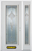 48 In. x 82 In. Full Lite Pre-Finished White Steel Entry Door with Sidelite and Brickmould